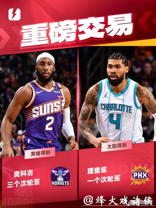 太阳与黄蜂达成交易:奥科吉+3次轮换7尺中锋 太阳与黄蜂达成交易:奥科吉+3次轮换7尺中锋