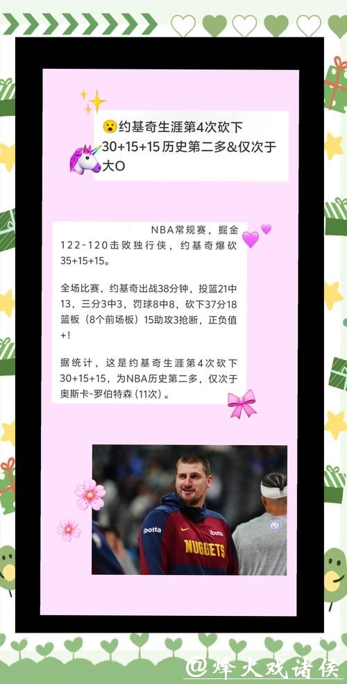 约基奇37+18+15掘金险胜独行侠 76人终结5连败